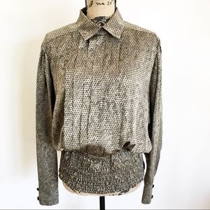 EUC Louis Féraud silk long sleeve top US Size 12